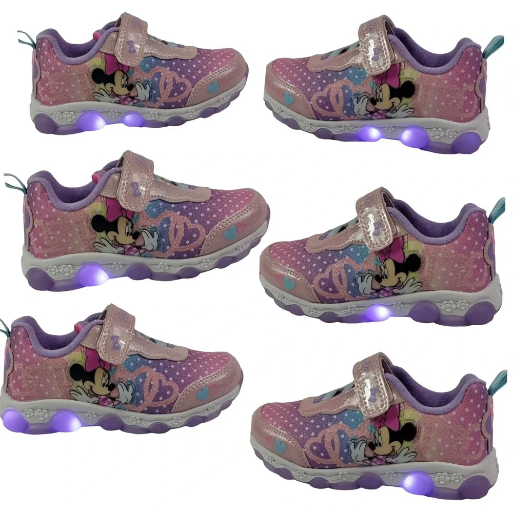 Disney Minnie Mouse Girls Light Up‎ Light Up Shoes Size 9 (17cms) New